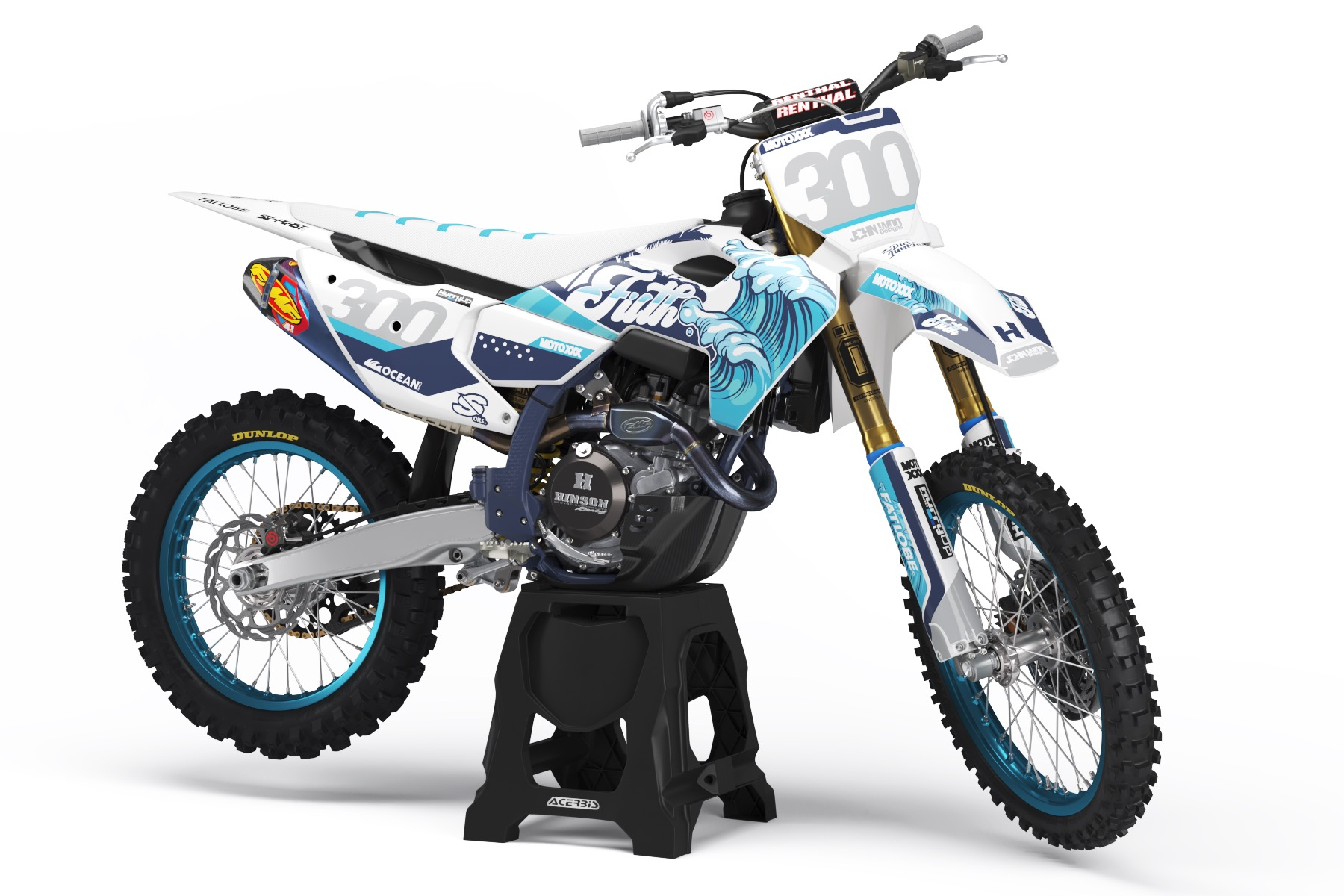Surfs Up Husqvarna semi-custom motocross graphics kit