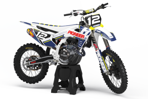 Pioneer Husqvarna semi-custom motocross graphics kit