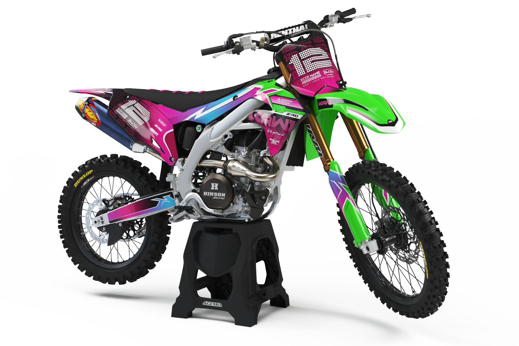 Kawasaki Disco semi-custom motocross graphics kit