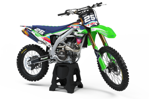 Kawasaki Fast AF semi-custom motocross graphics kit