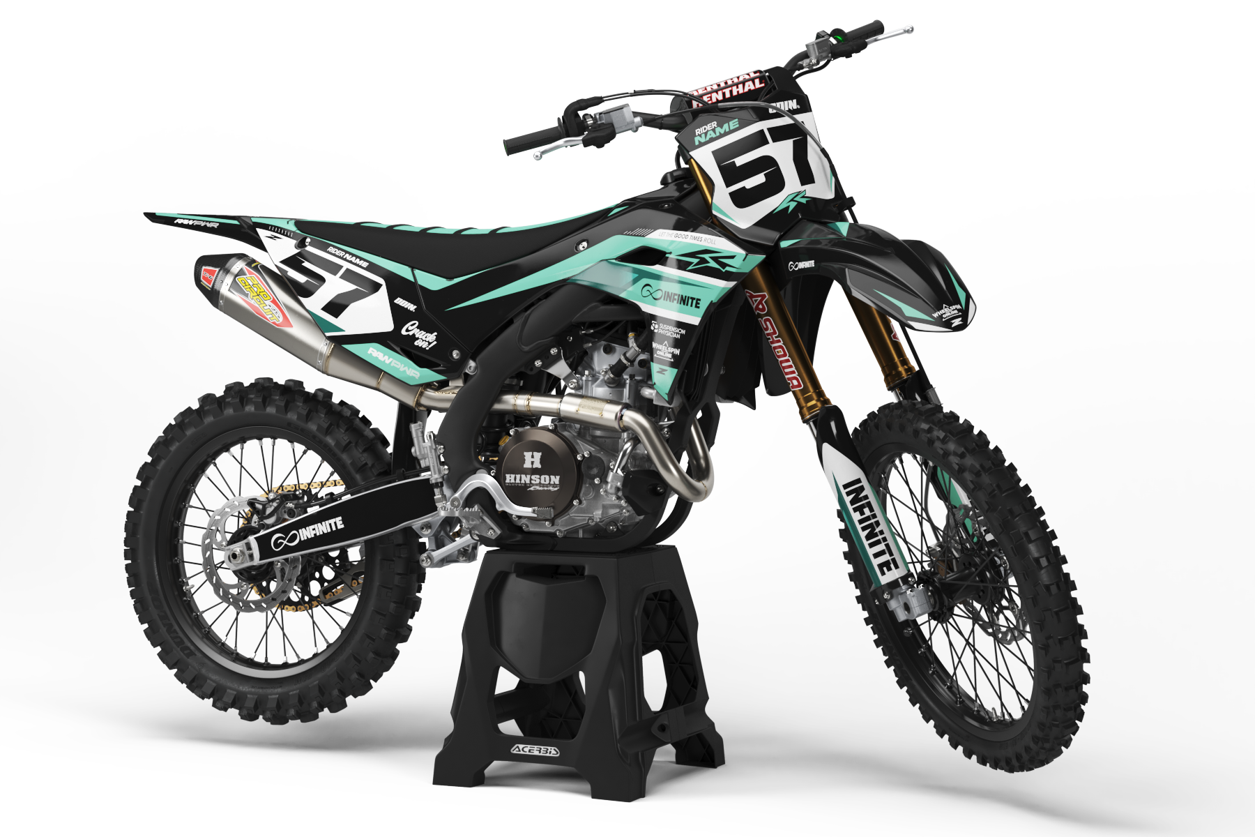 Kawasaki Rapid semi-custom motocross graphics kit