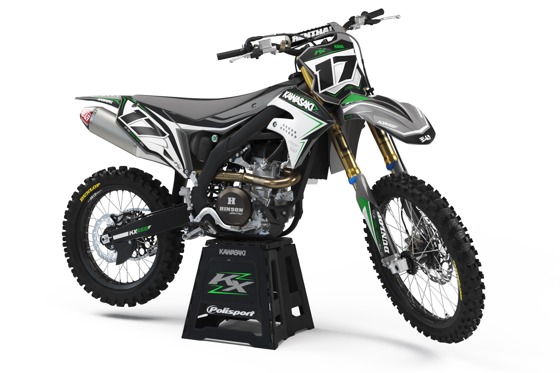 Kawasaki Stellar semi-custom motocross graphics kit