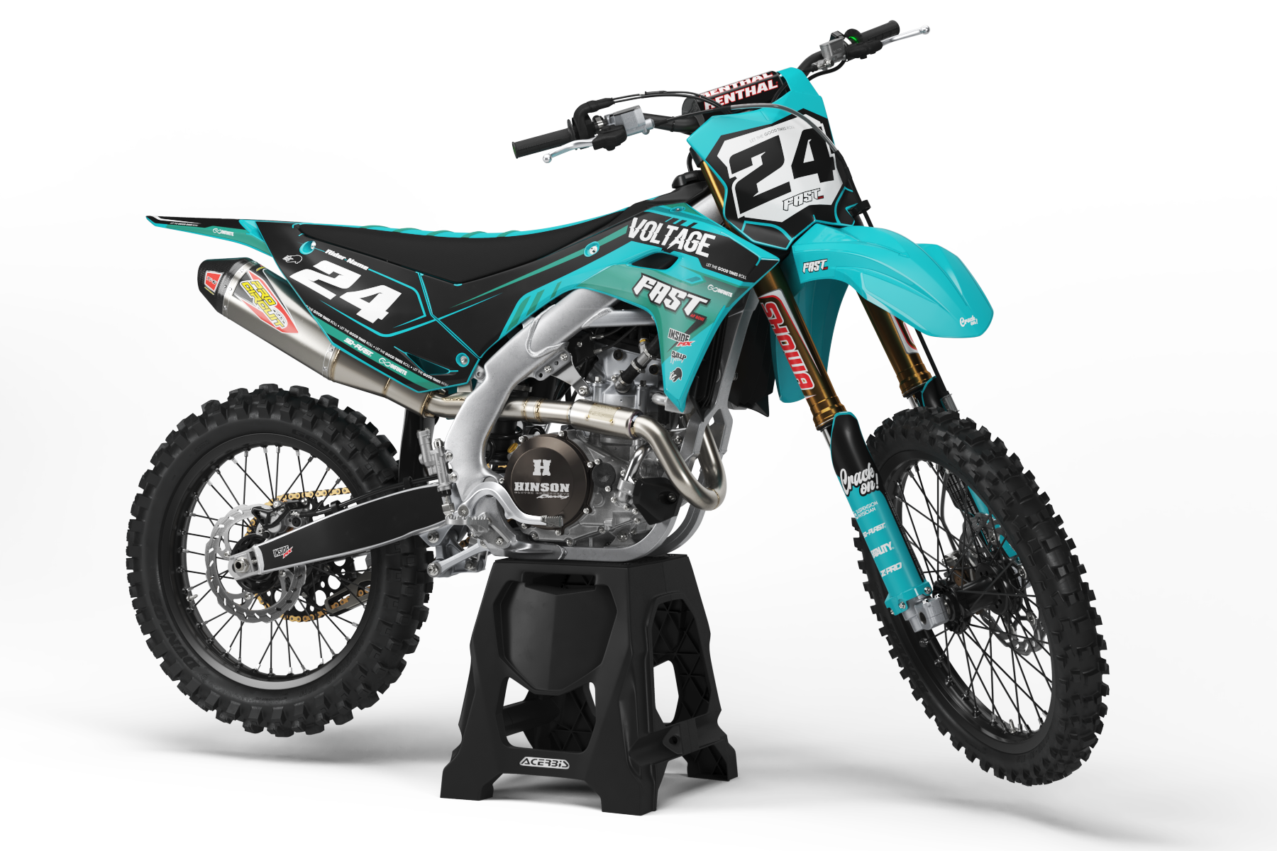 Kawasaki Voltage semi-custom motocross graphics kit