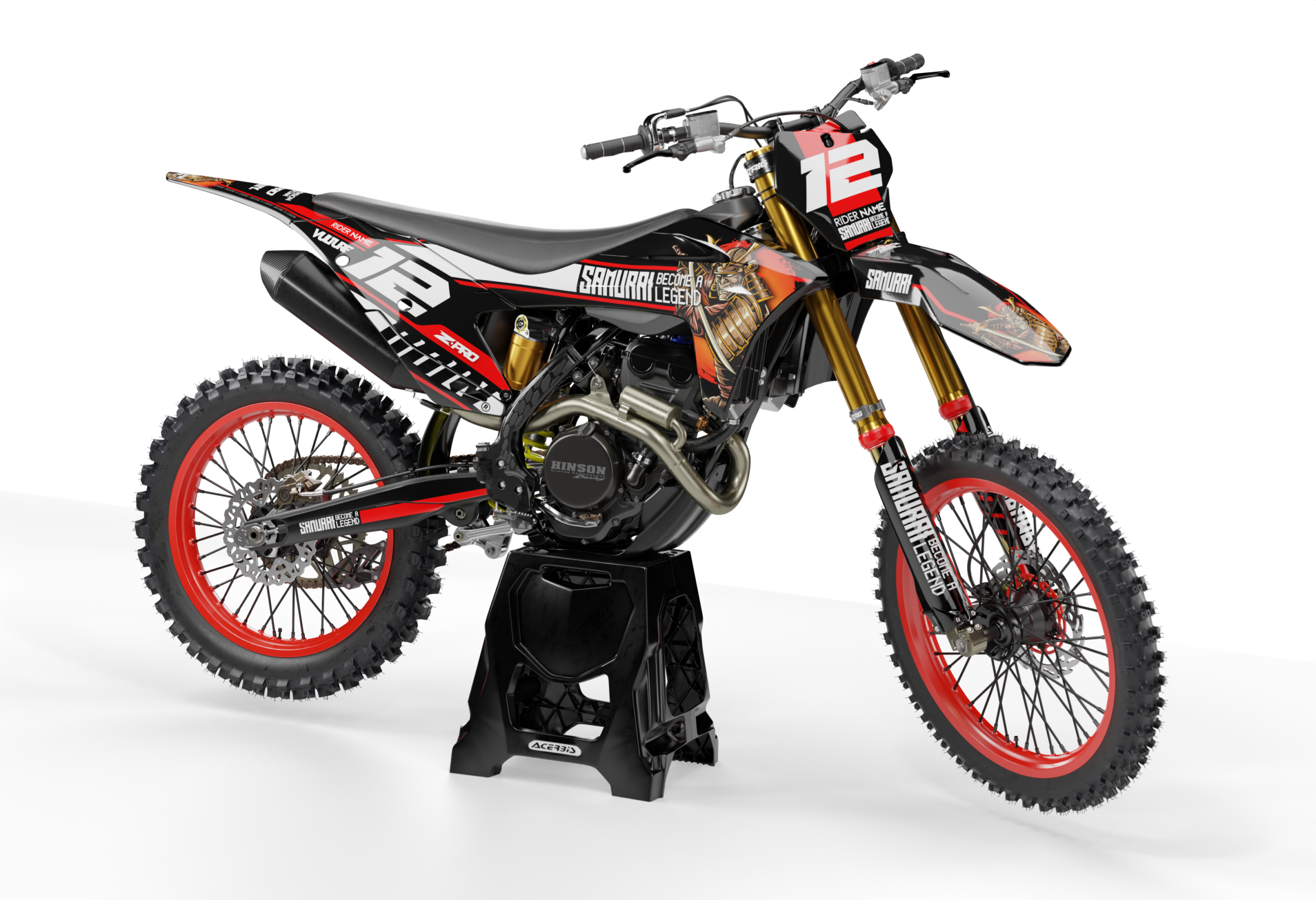Samurai GASGAS semi-custom motocross graphics kit