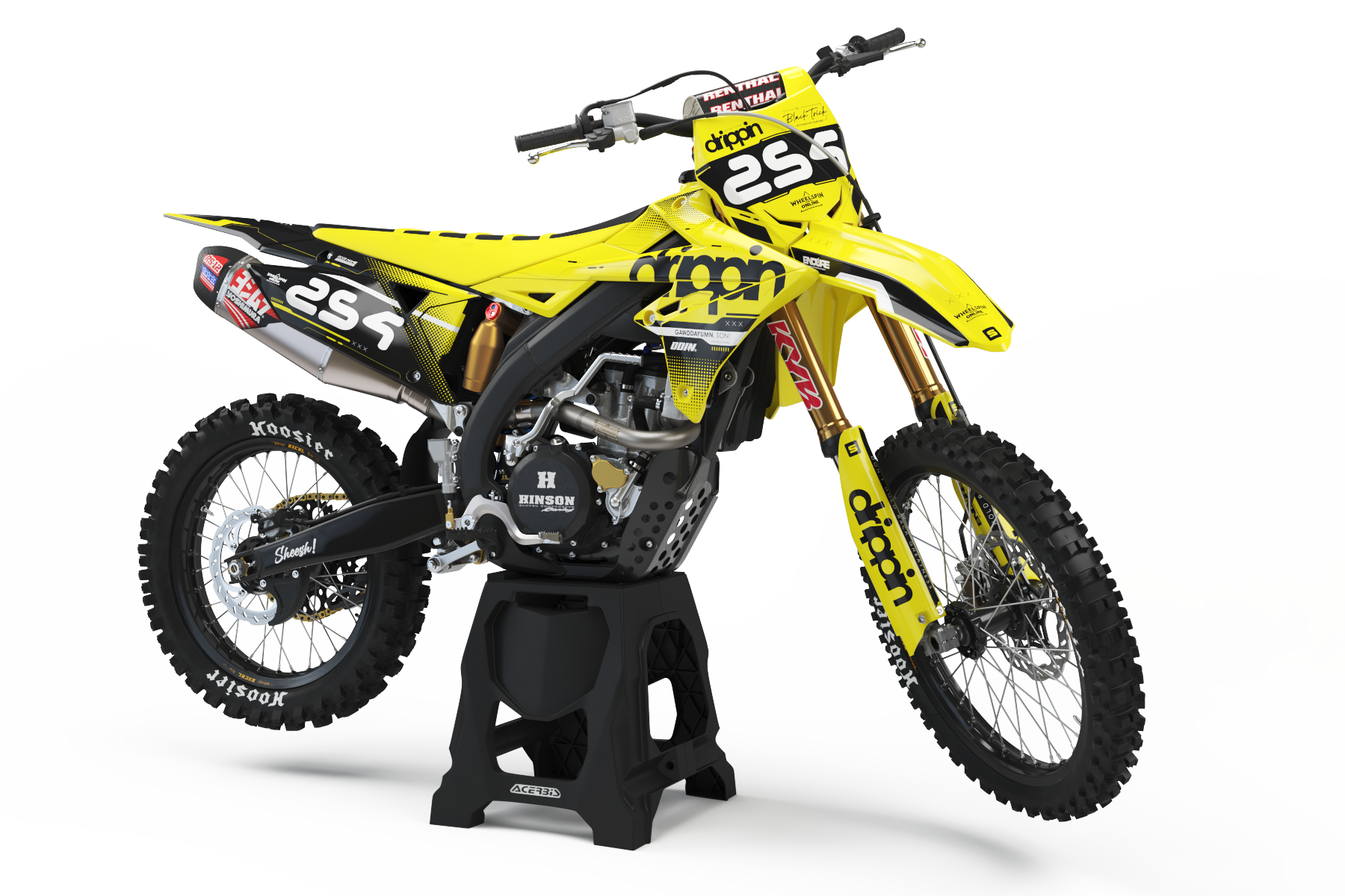 Suzuki Hornet semi-custom motocross graphics kit