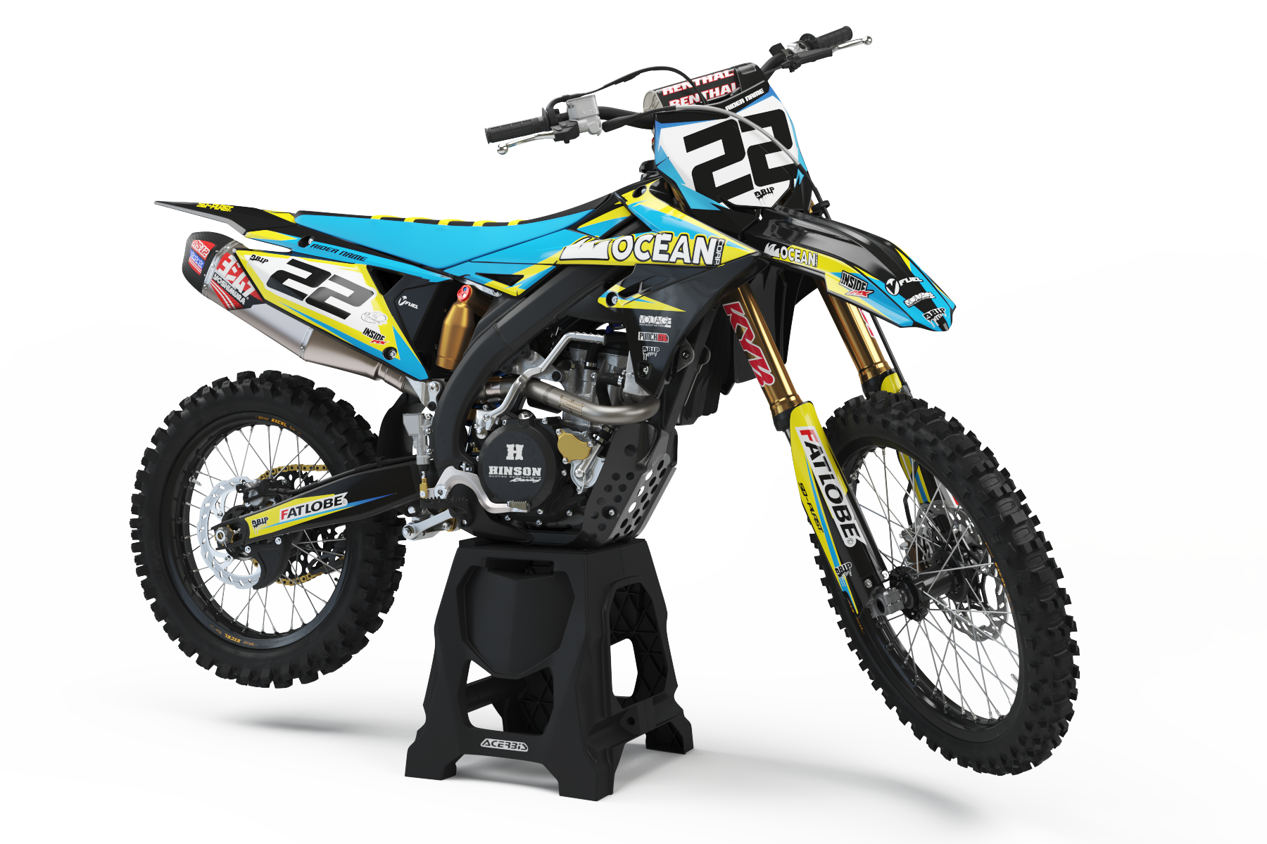 Suzuki Scrubbed semi-custom motocross graphics kit